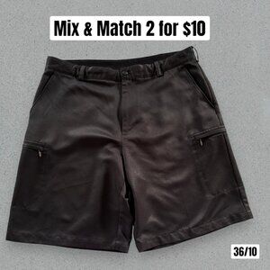Izod Mens Performance Black Shorts Size 36/10